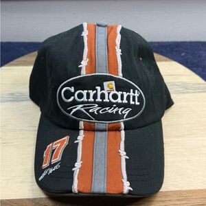 Carhartt NASCAR Black Cap with Orange and Gray Accents